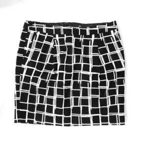Black/White Patterned GAP Pencil Skirt-8